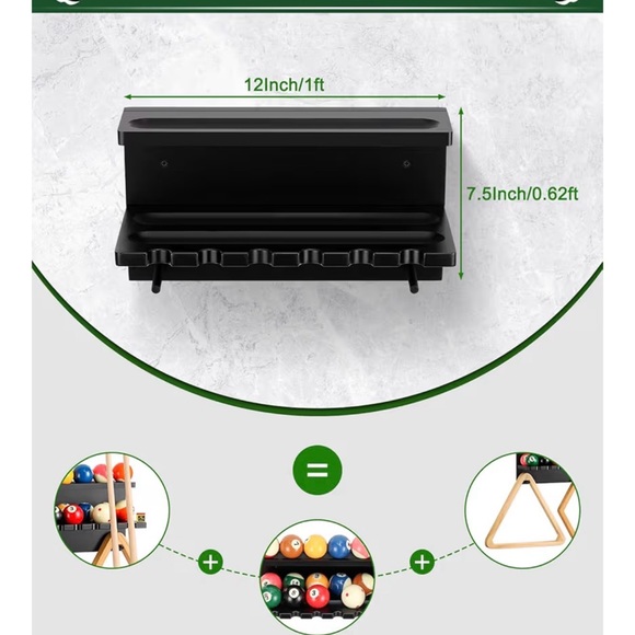 Multi-Function Billiards Set with Cue and Ball Rack - Picture 3 of 4